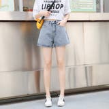 デニムショートパンツ ショートデニム ハイウエスト | teddyshop | 詳細画像6 
