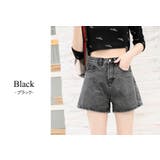 デニムショートパンツ ショートデニム ハイウエスト | teddyshop | 詳細画像4 