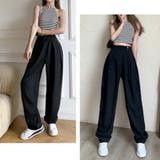 タックパンツ ハイウエスト カラーパンツ | teddyshop | 詳細画像7