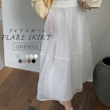 フレアスカート シアー ロングスカート | teddyshop | 詳細画像1