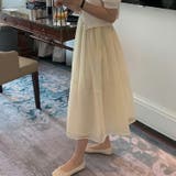 フレアスカート シアー ロングスカート | teddyshop | 詳細画像28