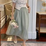 フレアスカート シアー ロングスカート | teddyshop | 詳細画像30