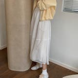 フレアスカート シアー ロングスカート | teddyshop | 詳細画像14