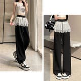 スウェットパンツ レース ワイドパンツ | teddyshop | 詳細画像16