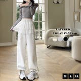 スウェットパンツ レース ワイドパンツ | teddyshop | 詳細画像2