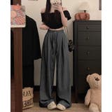 「美脚見せするストライプ」ワイドパンツ レディース 全4色 | teddyshop | 詳細画像13