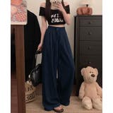 「美脚見せするストライプ」ワイドパンツ レディース 全4色 | teddyshop | 詳細画像18