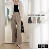 「ナチュラルな大人の色味」ワイドパンツ リネン レディース | teddyshop | 詳細画像2 
