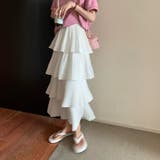 ティアードスカート ロングスカート カンカンスカート | teddyshop | 詳細画像18
