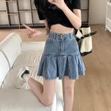 デニムスカート ミニスカート フレア | teddyshop | 詳細画像4