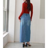 「安定の定番スタイル」デニム ナロースカート ロング | teddyshop | 詳細画像10 