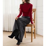 「カットアウト風なスリット」デニム スカート ロング | teddyshop | 詳細画像14 