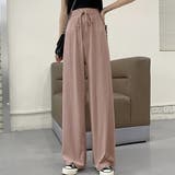 ピンク | リブワイドパンツ レディース 秋冬 | teddyshop