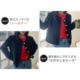 ノーカラージャケット アウター オフィスカジュアル | teddyshop | 詳細画像13 