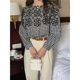 ブラウス 花柄 ギンガムチェック | teddyshop | 詳細画像9