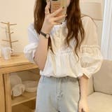 ブラウス フリル ノーカラー | teddyshop | 詳細画像4 