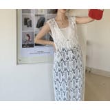 ジレ クロシェ編み ロング丈 | teddyshop | 詳細画像8