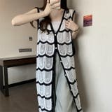 ジレ クロシェ編み ロング丈 | teddyshop | 詳細画像8