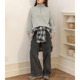 「裾リブで冷気防止」裏起毛 スウェット ハーフジップ | teddyshop | 詳細画像13 