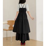 「デコルテを彩る肩紐」ワンピース ティアード レディース | teddyshop | 詳細画像10 