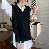 「フレンチスリーブな袖口が◎」ニットベスト レディース ジレ | teddyshop | 詳細画像11 