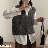 「ボタンデザインにも違いが」ニット ベスト ラメ入りMIX | teddyshop | 詳細画像14 