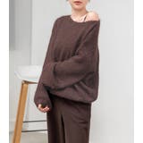 「アクセ付けて首回りを綺麗に」ニット モヘアタッチ トップス | teddyshop | 詳細画像11