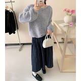 「アクセ付けて首回りを綺麗に」ニット モヘアタッチ トップス | teddyshop | 詳細画像23