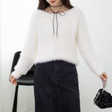 「薄っすら見えるリブが◎」ニット シャギー トップス | teddyshop | 詳細画像22 