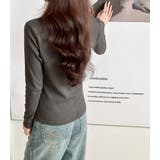 「親しみやすい着方へ」リブ トップス カットソー | teddyshop | 詳細画像15 