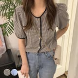 パイピング ブラウス 夏服 | teddyshop | 詳細画像1 