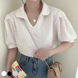 ブラウス 半袖 ワッフル生地 | teddyshop | 詳細画像1