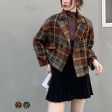 コート ショート丈 チェック柄 | teddyshop | 詳細画像1 