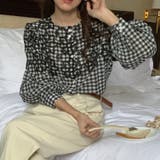 ブラウス 花柄 ギンガムチェック | teddyshop | 詳細画像1