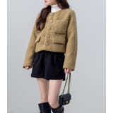 ノーカラージャケット ボア レディース | teddyshop | 詳細画像21