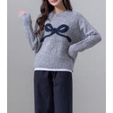 ジャガード ニット リボンモチーフ | teddyshop | 詳細画像13 