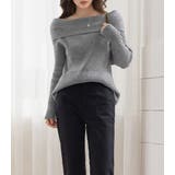 リブニット オフショルダー 全3色 | teddyshop | 詳細画像9 