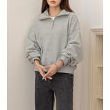 「裾リブで冷気防止」裏起毛 スウェット ハーフジップ | teddyshop | 詳細画像10 