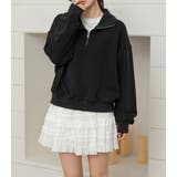 「裾リブで冷気防止」裏起毛 スウェット ハーフジップ | teddyshop | 詳細画像17 