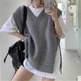 「フレンチスリーブな袖口が◎」ニットベスト レディース ジレ | teddyshop | 詳細画像15 