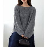 「アクセ付けて首回りを綺麗に」ニット モヘアタッチ トップス | teddyshop | 詳細画像13