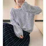 「アクセ付けて首回りを綺麗に」ニット モヘアタッチ トップス | teddyshop | 詳細画像22