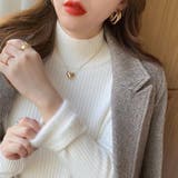 「インナーいらずのぬくもり」裏起毛 ニット リブ | teddyshop | 詳細画像12 