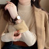 「インナーいらずのぬくもり」裏起毛 ニット リブ | teddyshop | 詳細画像23 