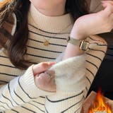 「インナーいらずのぬくもり」裏起毛 ニット リブ | teddyshop | 詳細画像34 