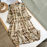 「カシュクールで首回りを快適に」ワンピース ロング丈 ティアード | teddyshop | 詳細画像17 