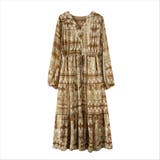 「カシュクールで首回りを快適に」ワンピース ロング丈 ティアード | teddyshop | 詳細画像23 