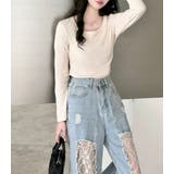 「親しみやすい着方へ」リブ トップス カットソー | teddyshop | 詳細画像20 