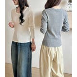 「親しみやすい着方へ」リブ トップス カットソー | teddyshop | 詳細画像28 