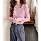 「親しみやすい着方へ」リブ トップス カットソー | teddyshop | 詳細画像32 